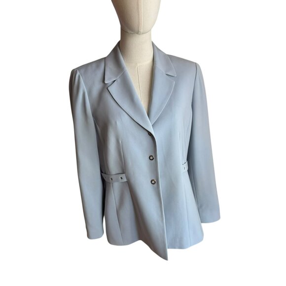 Tahari by Arthur S. Levine Light Blue Blazer Jacket Women’s Size 10P - Picture 2 of 7